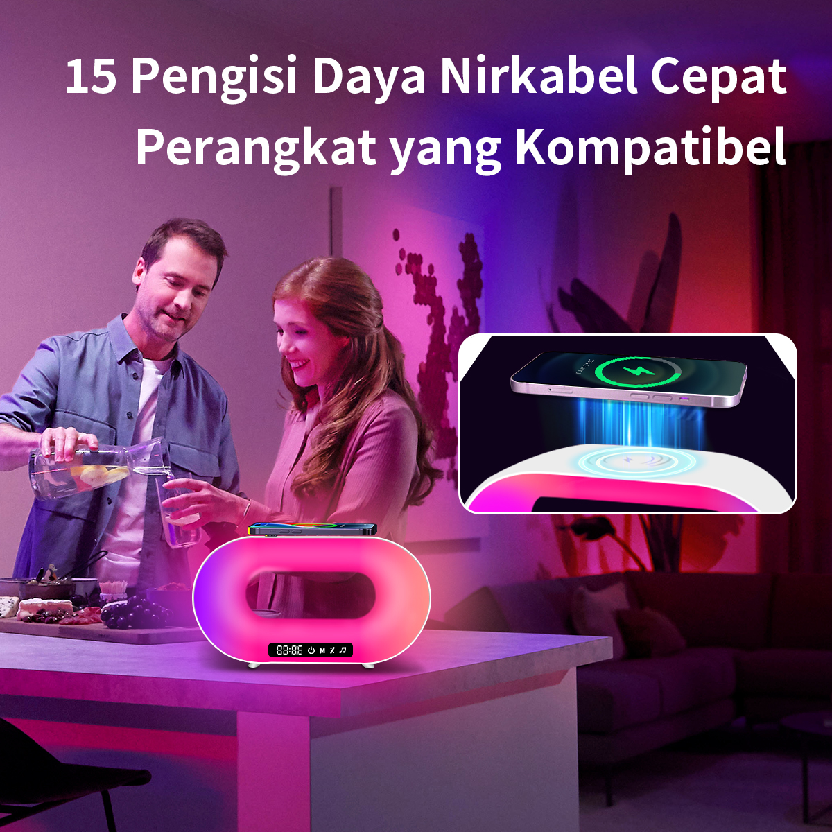 HCP059  无线充桌面氛围灯